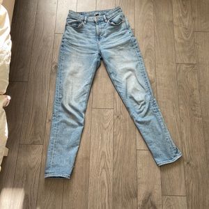 american eagle stretch mom jeans, size 2